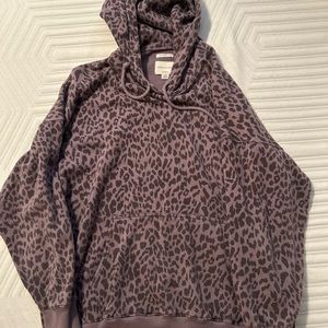 Leopard Print Hoodie Sweater